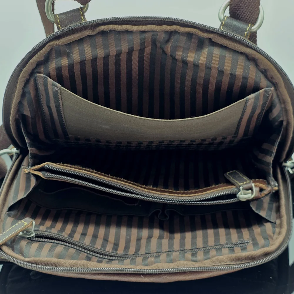 Americana Workwear Jack Georges Sling Bag Unisex 12″×11″ Dark Brown Leather